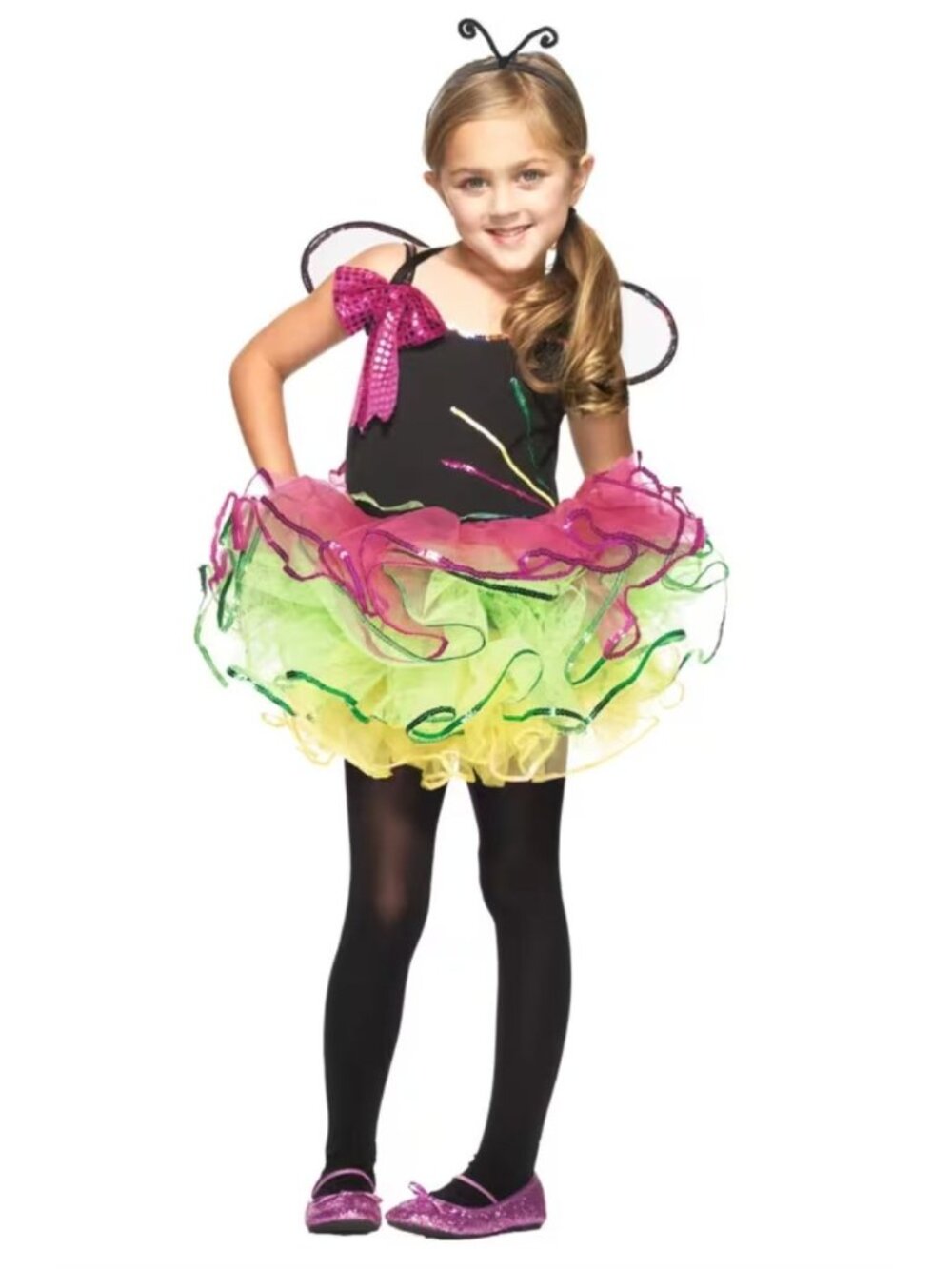 Enchanted Costumes Rainbow Bug 3-Piece Kids Costume - Size XS/XP (3-4) Includes